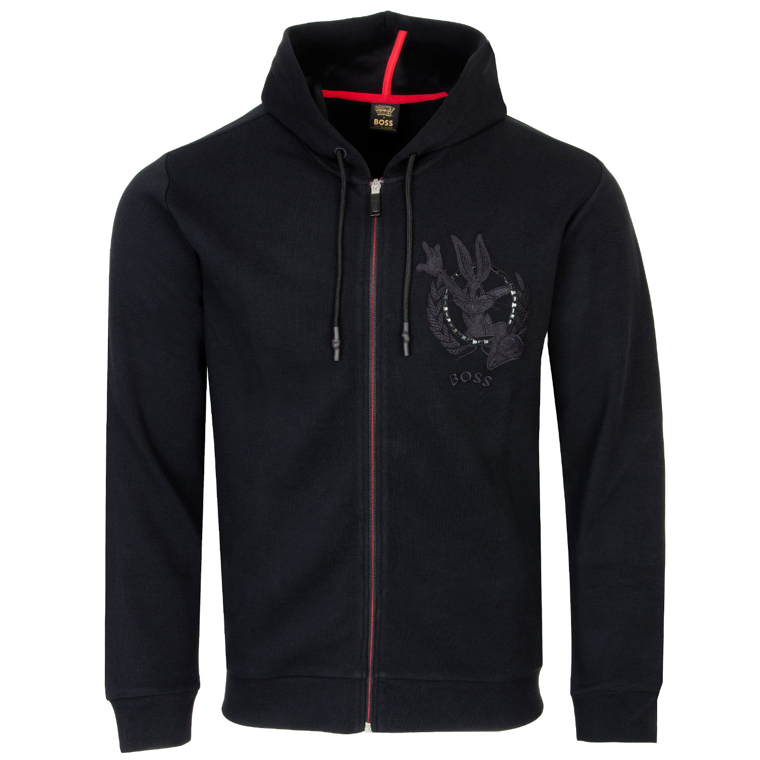 Boss green saggy full zip hoodie black shop